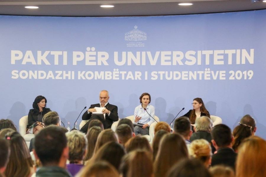 With the participation of the Prime Minister Mr. Edi Rama and the Minister of Education, Sport and Youth Besa Shahini the National Student Survey was promoted